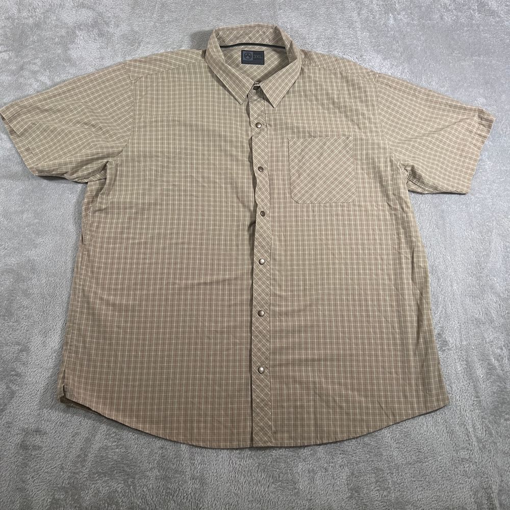 Magpul Industries Short Sleeve Button Down Shirt 3XL Plaid Casual Snap‎ Button